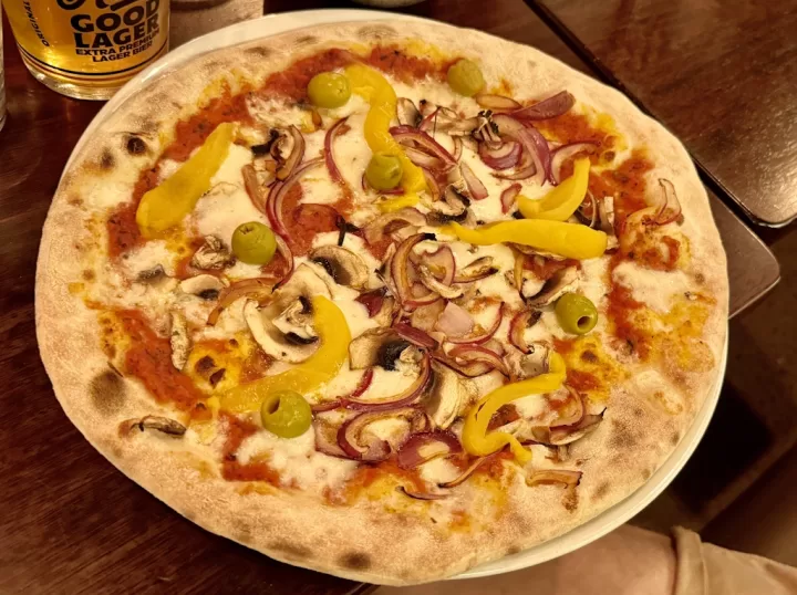 Mannfolk-kveld på Hasle Linie Gastropub 3 Pizza Vegetariana Hasle Linie Gastropub